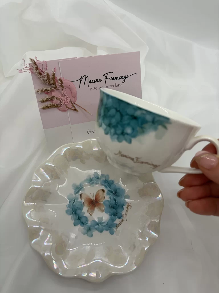 Dúo de Porcelana - Celeste Etéreo - Marina Fiamingo - Tienda