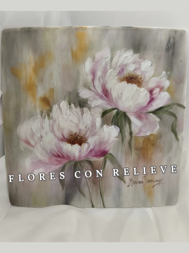 Curso online flores con relieve porcelana Marina